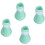 4pcs Mint Green Silicone Cat Claw Covers, Adjustable, 7cm Height 2