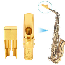 Alto Saxophone Mouthpiece 5C Brass with Cap & Ligature for Beginners & Pros