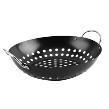 NonStick BBQ Grill Pan Round Roast Pan Leakproof Handle Grilling Tray Barbecue Grill Plate For Chicken And Sausage