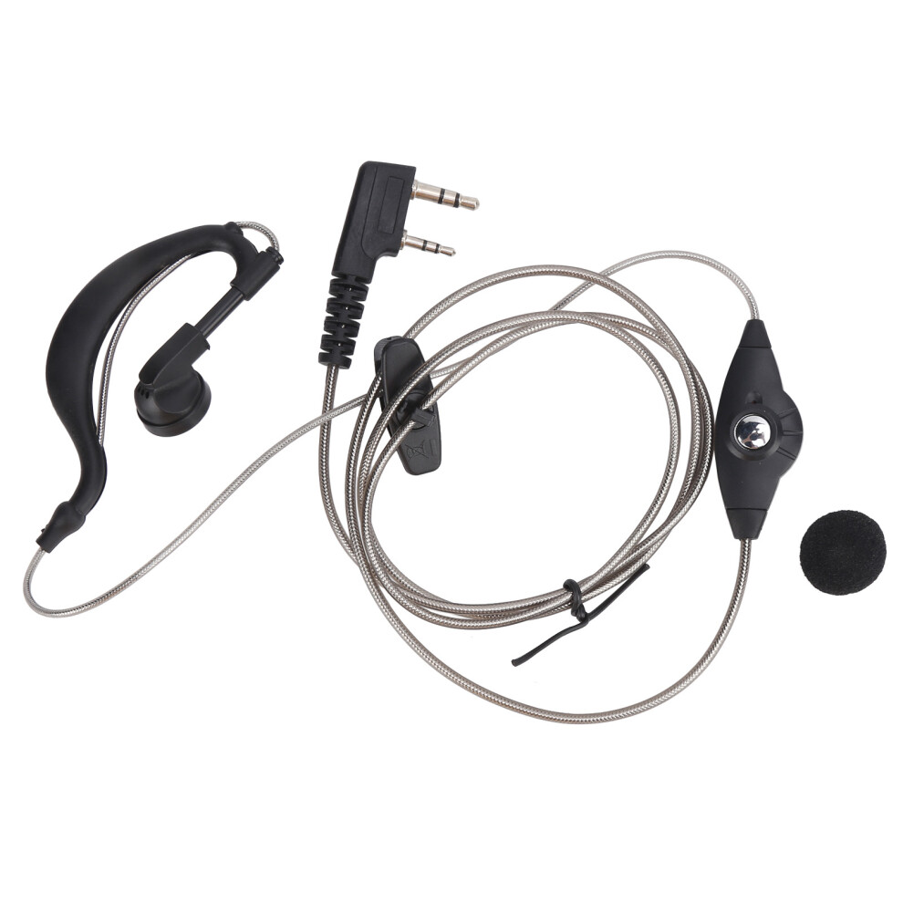 Shape Design Walkie Talkie Earpiece Discreet Operation Durable Cable Construction Universal Compatibility Push To Talk Microphone Covert Mission 9138057640632
