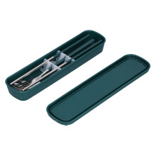 3 pezzi/set 162-163 g Verde-Argento bacchette cucchiaio e forchetta