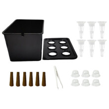 195g Indoor Planting Kit, Complete Gardening Set, Lettuce Herbs Flowers, Balcony Apartment Use, Black