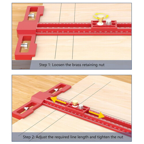Adjustable Length Scribing Ruler, Multifunction Scribing Tool For Woodworking And Metalworking, Precision Measurements 1