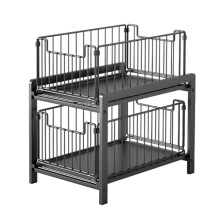 Under Sink Storage Organizer, Sturdy Rack, Non Shake Design, SpaceSaving Universal Fit For Kitchen And Bathroom