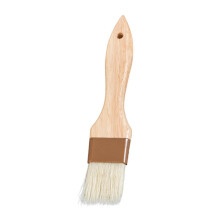 Wooden Handle BBQ Basting Brush with Wool Bristles, Heat Resistant Grill Sauce Brush for Meat