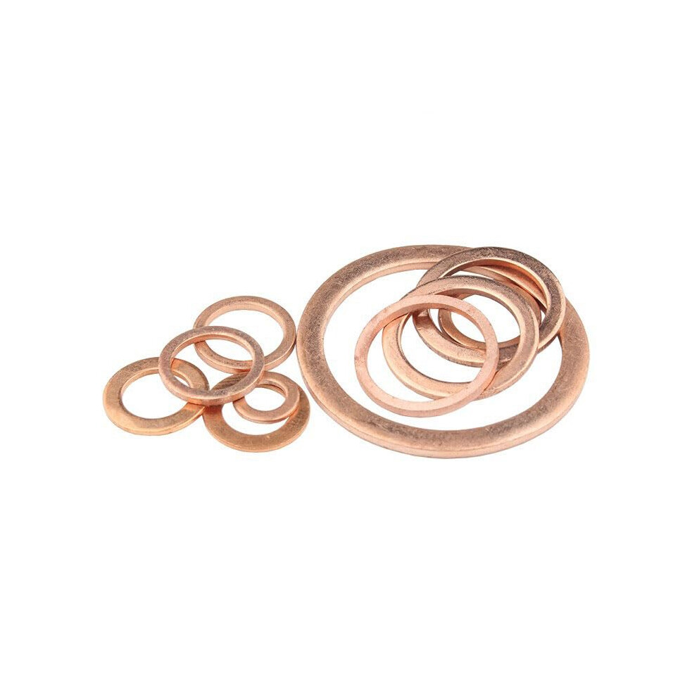 Copper Flat Washer M5 Red Copper Seal Gasket 5Mm Id T3 5X7x0.25 Leakproof Precision Fit 50Pcs 9199774901284