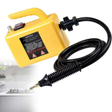 Pressure Steam Cleaner 2600W Handheld for Tile Grout Kitchen Grease and Car Cleaning 110V Yellow