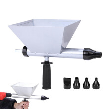 Electric Mortar Grout Gun Large Auger, Metal Cement Caulking Gun, 4 Nozzles, Portable Pointing Tool For Electric Drill