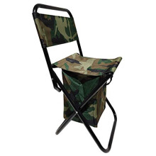 Portable Foldable with Cooler Bag Camouflage Pattern Fishing Stool Compact Outdoor Chair For Fishing Trips