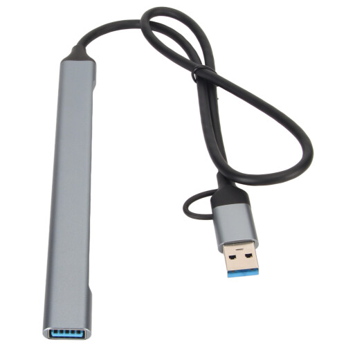 Διαχωριστής USB Plug and Play, 7 θύρες USB Hub με ένδειξη LED και ταχύτητα μεταφοράς δεδομένων 2