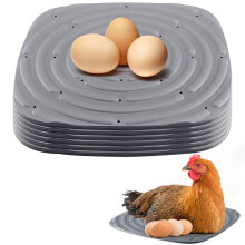8 Pack Washable Chicken Nesting Pads for Laying Eggs, Nesting Box Liners for Chicken Coop Reusable Chicken Litter Gray