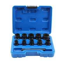 13Pcs Impact Damaged Bolt Nut Remover Extractor Socket Tool Set With Box Nut Extractor Sockets