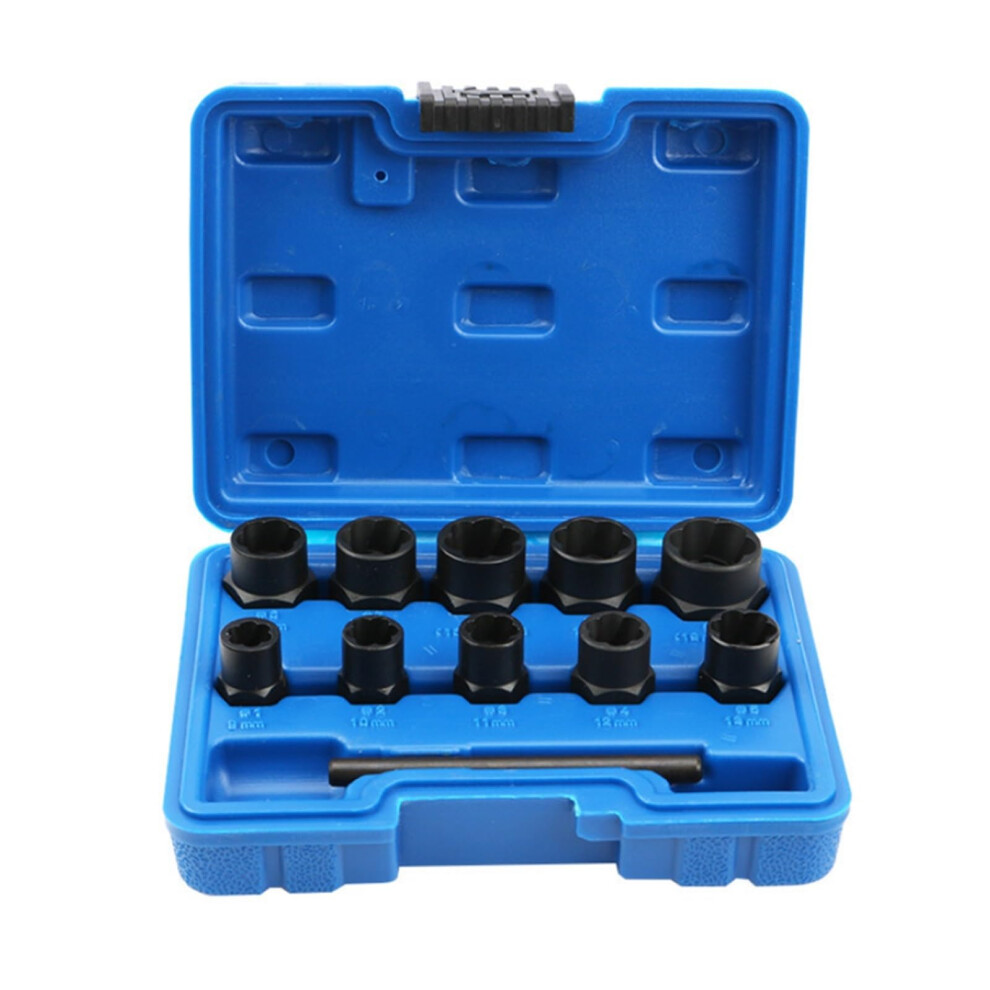 13Pcs Impact Damaged Bolt Nut Remover Extractor Socket Tool Set With Box Nut Extractor Sockets 9187378758786