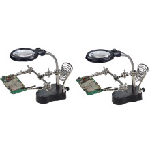 Repair Auxiliary Clamp with LED Light Magnifying Glass Circuit Board Repair Welding Soldering Iron Stand