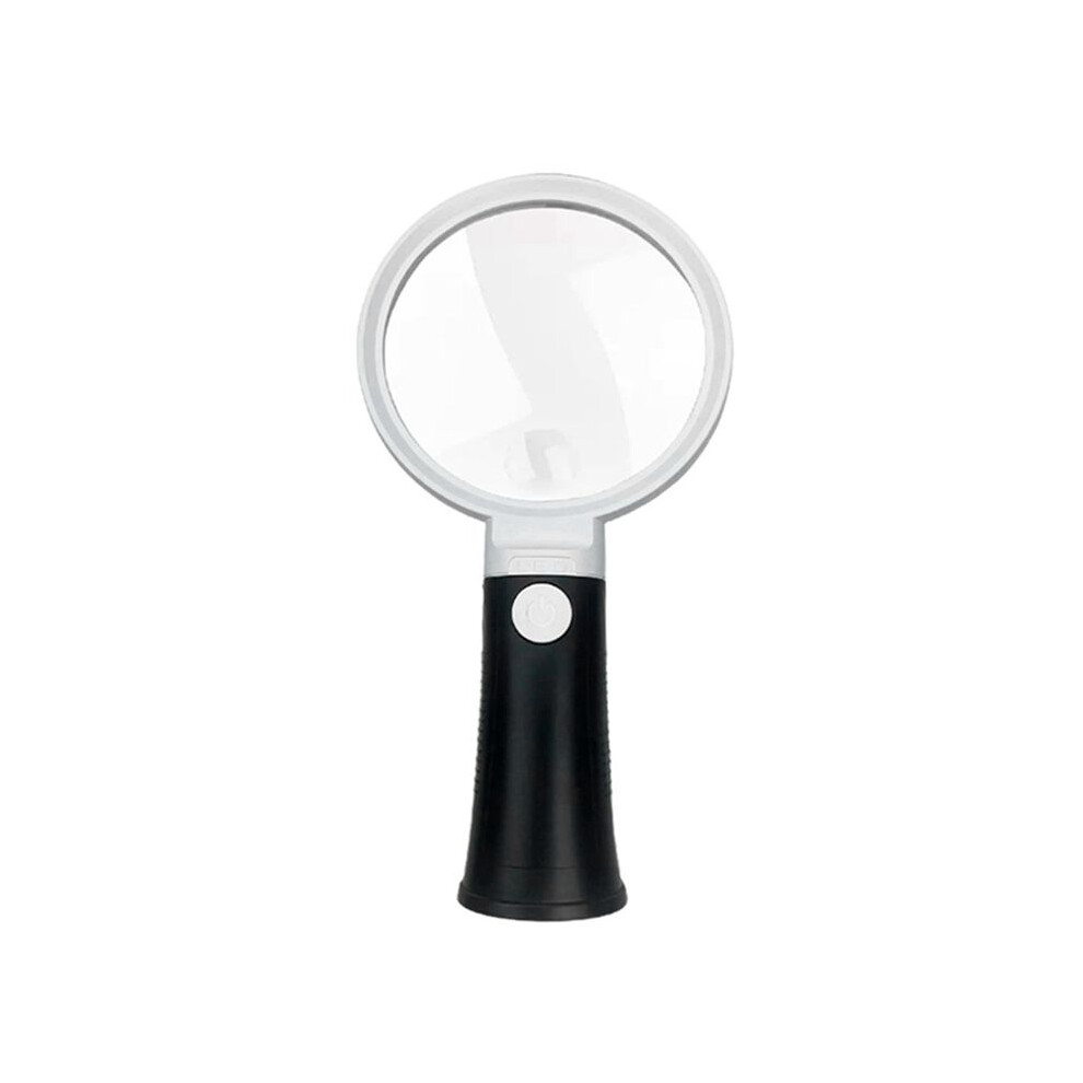 Black 30X 10X Handheld Lighted Magnifying Glass With 12 Led Lightilluminated Large Magnifier Magnifier Loupe For Reading