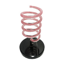 Hair Dryer Holder Bathroom Countertop Blow Dryer Organizer Rack with Cable Management Pink