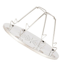 Stainless Steel Toast Rack Wide Slot BBQ Toaster Holder for Bread Camping Oven Easy Clean