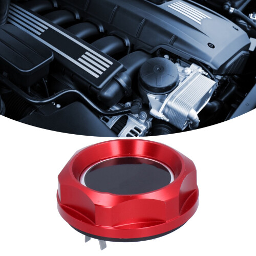 Durable Aluminum Engine Oil Cap Red Replacement for Mitsubishi Models