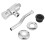 Hand Press Urinal Flush Valve G1/2 Wall-Mount Durable Chrome Finish 6