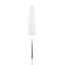 Tubo de agulha de aço inoxidável para tatuagem de sobrancelha, 50 unidades de tampas dispensadoras de tamanho padrão, flexibilidade suficiente e