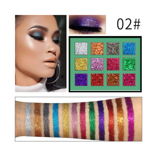 Πούδρα σκιάς ματιών Makeup Artist Level, αδιάβροχη, ειδική σύνθεση για ανάμειξη, παλέτα με 2