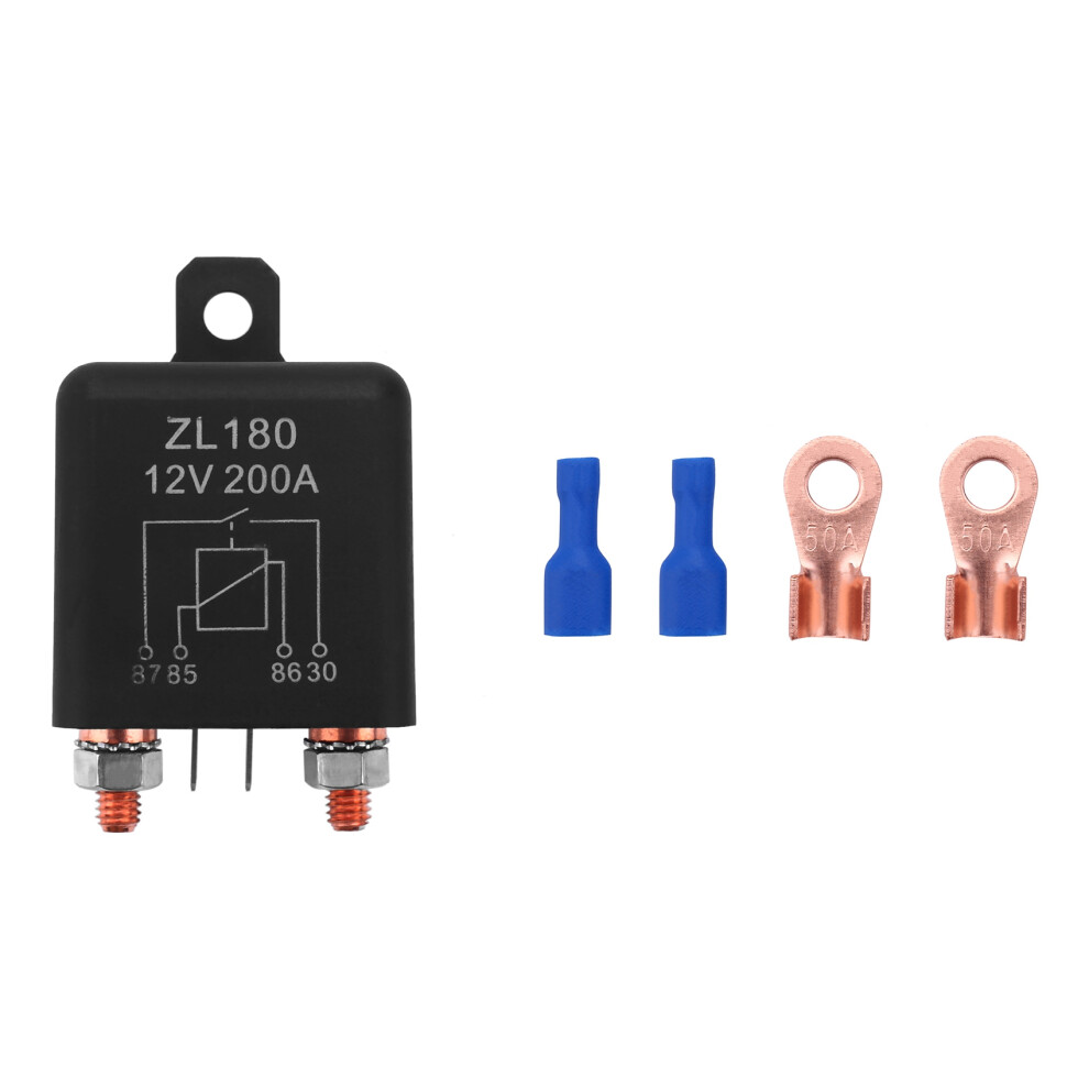 12V 200A Relay Car Truck Engine Automobile Boat Car Heavy Duty Split Charging Zl180 With 2 Pin Footprint + 2 Terminal - [1 Set] 6033991013418