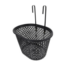 Lightweight Plastic Bike Basket Front Handlebar Mount For Commuter Bicycle Small Black