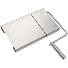 Stainless Steel Cheese Slicer with Ergonomic Handle, Adjustable Wire Cutter for Precise Slicing