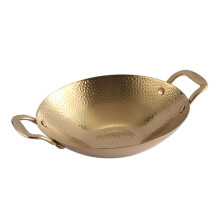 Hammered Griddle Stainless Steel Pot For Household Use With Double Handle For BBQ Kitchen Supply
