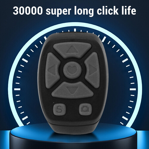 Wireless Bluetooth Fingertip Remote Control Ring 7-Key for TikTok Black 1