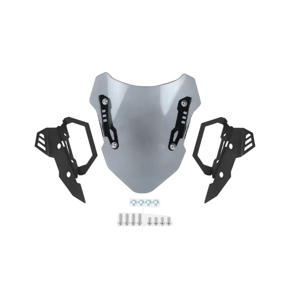 Motorcycle Windscreen With Mount Bracket Screen For Yamaha Mt15 Mt125 20192022 Grey 9187378759950
