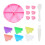 Perlen-Stickwerkzeug-Set, rundes Polymilchsäure-Tablett für-Rosa 1