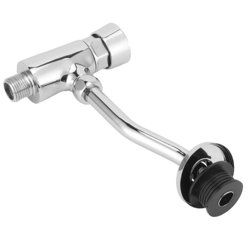 G1/2 Urinal Flush Valve Set Wall-Mount Chrome Hand-Press Operation 1