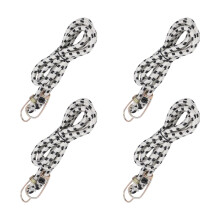 10PCS Heavy Duty Rubber Elastic Rope with Hooks, 1.5m Secure Tie Down String