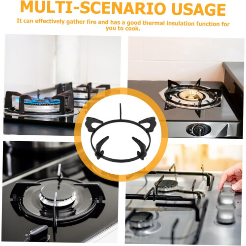 Gas Stove Wok Ring Holder Cast Iron Rectangular Support for Cooktop Stability 1