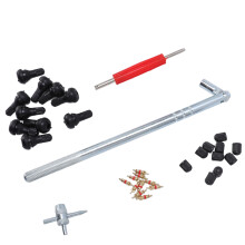 Multifunctional Stainless Steel Valve Core Remover Installer Tool Kit for Cars & Motorcycles