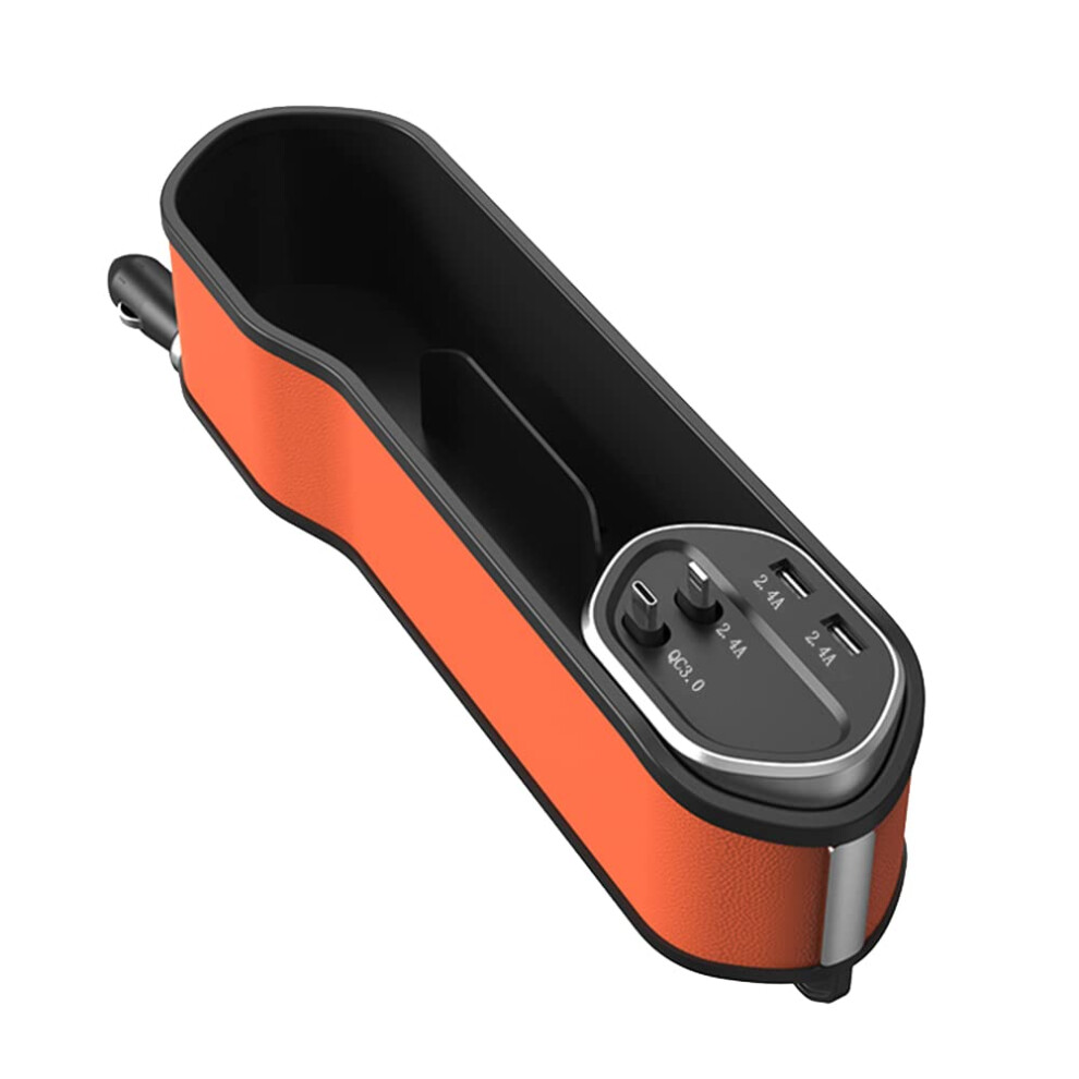 Car Seat Gap Filler Organizer With Fast Dual Usb Charging, Spacesaving Slot Storage Box 9094768723753