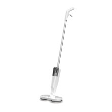 Cordless Electric Mop With Spray Spin Mop For Hardwood And Tile Floors 60 Minute Runtime Easy Clean Water Tank White