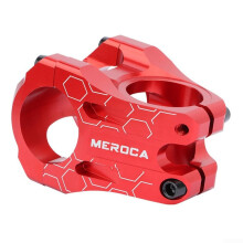 Short Aluminum Handlebar Stem For DH AM Enduro, 35mm Length, Compatible With 31.8mm Mountain Bike Handlebars, Red