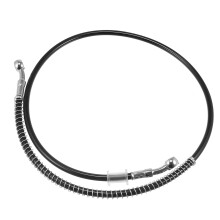 35.43' Motorcycle Hydraulic Brake Line Oil Hose Braided Cable Black, 35.43 Inches, For Motorcycle Brake System