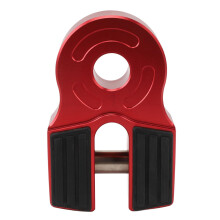 UTV Tow Hook Mount with Winch Bar, Fits 3/4in D Rings, Rust Resistant for Trucks and Pickups (Red)