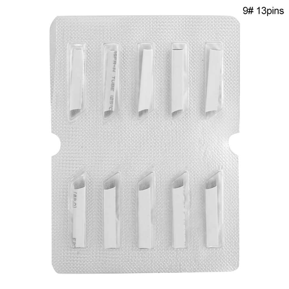 Fine Liner Tattoo Needles Sterilized Stainless Steel for Precision Eyebrow and Eyeliner Applications (6 Pairs) Waterproof Reusable For Nightclubs