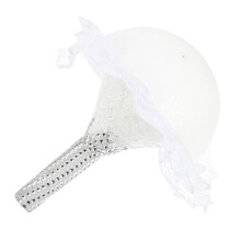 Floral Foam Bouquet Holder 10 Cm Half Sphere Base White Lace Handle For Bride DIY Artificial And Fresh Flowers