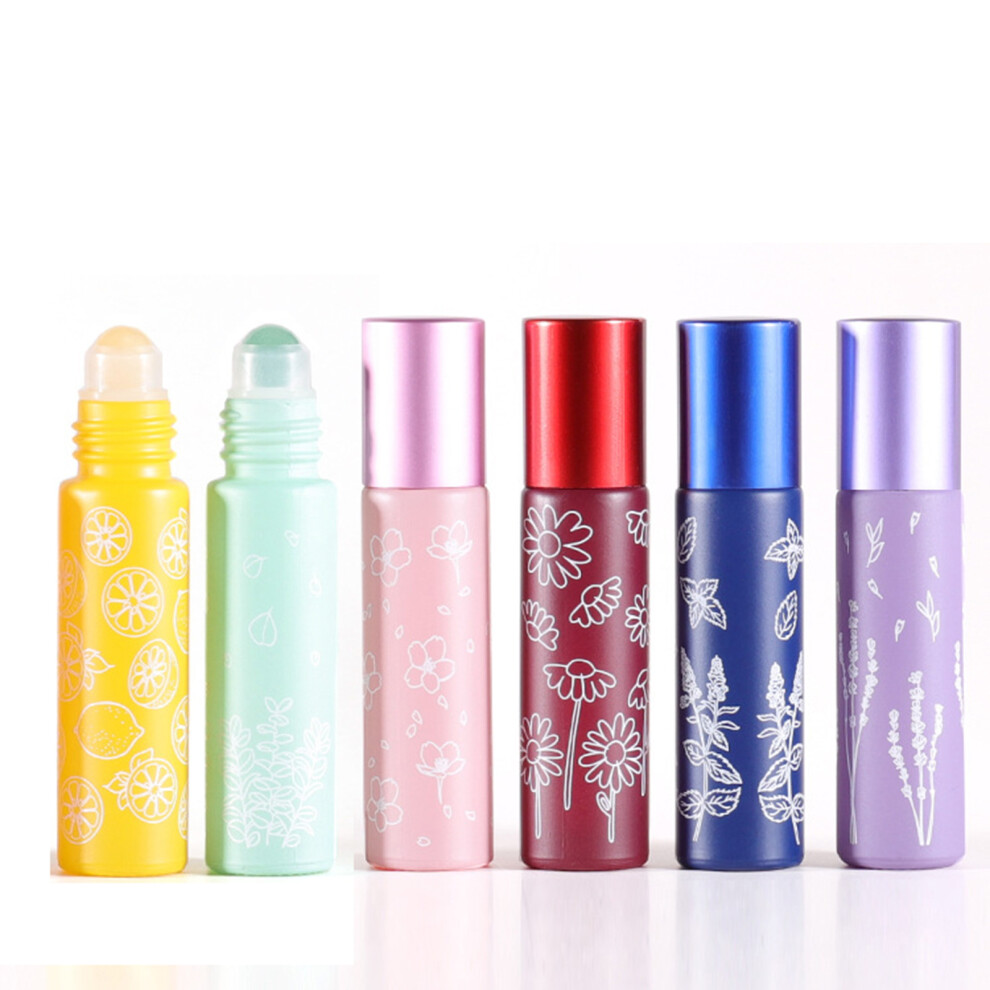 Essential Oil Containers, Frosted Glass Roller Bottles, 10ml, Shockproof, With Stainless Steel Roller Balls, For Reusable Perfume And Cosmetics,