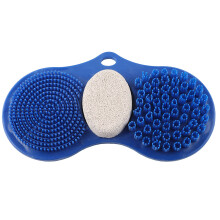 Escova de pés para chuveiro, prática e fácil de usar, com design ergonômico para o cuidado ideal dos pés, ventosa antiderrapante e dupla