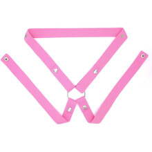 Chastity Belt Male Chastity Device Elastic Band Penis Cage FourWay Bondage Pink