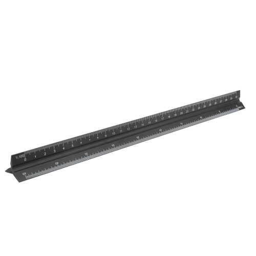 Metal Triangular Scale 11.8in Aluminium Alloy Drawing Tool for Architects