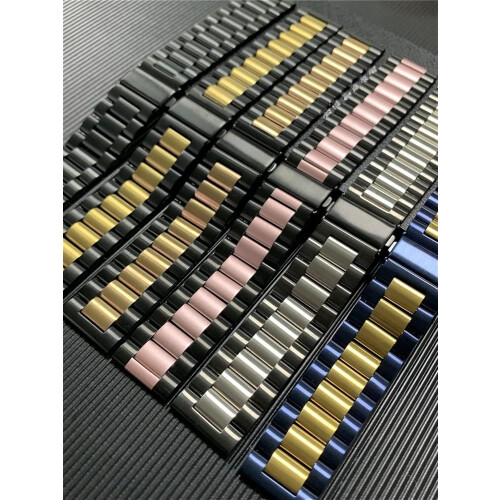 Watch Strap Solid Stainless Steel Quick Release 20mm 22mm Replacement Wristband Black Red 2