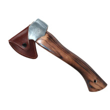 Brown Leather Axe Sheath with Slip Proof Grip for Camping Gardening and Outdoor Use