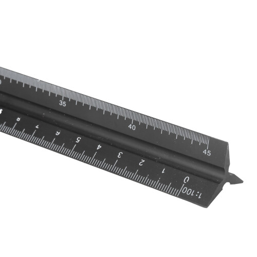 Metal Triangular Scale 11.8in Aluminium Alloy Drawing Tool for Architects 1